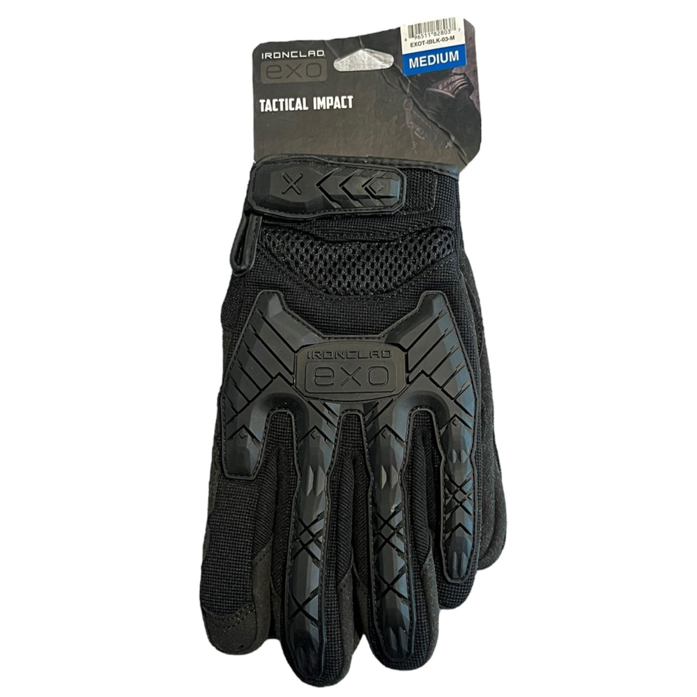 Ironclad EXO Tactical Impact Glove Medium Unisex Black Anti Vibration NWT
